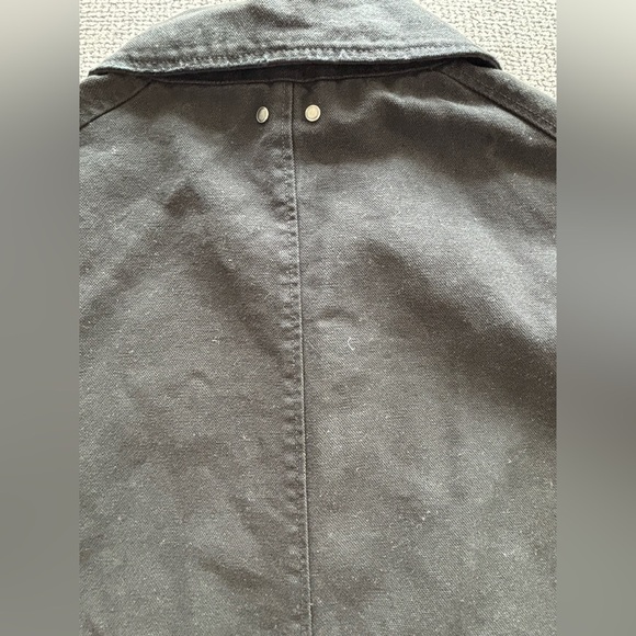 Zara Black Washed Denim Jacket with Studs – Size Large (Men’s) - Picture 14 of 16